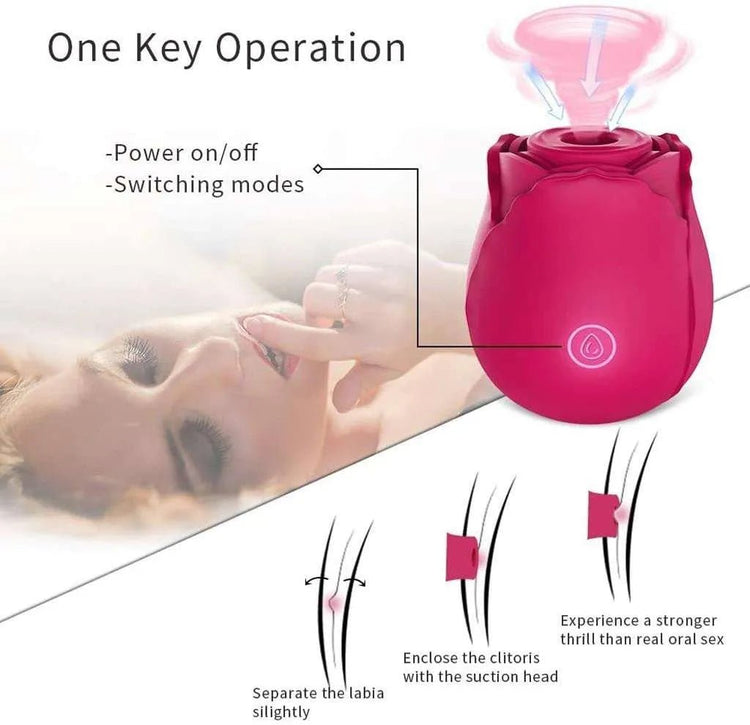 Rose Clitorial Suction Stimulator - PleasureandBliss